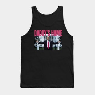 Funny Trump Pink Daddys Home Trump 2024 Tank Top